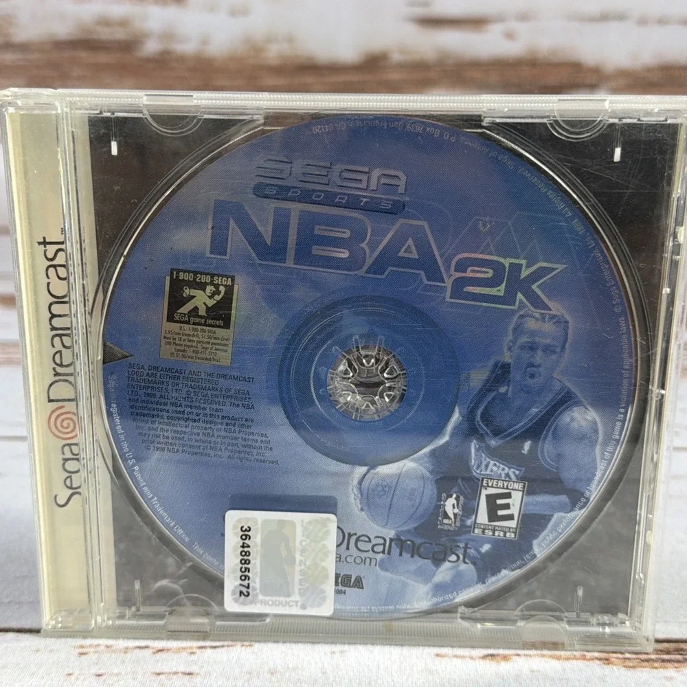 NBA 2K Sega Sports Dreamcast 1999 Basketball Game Disc & Case No Manual Tested